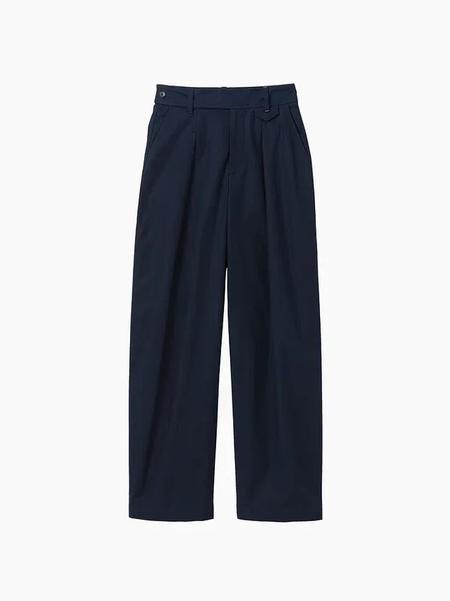 Spodnie GAP × Victoria Beckham z wysokim stanem i plisami w kształcie łuku