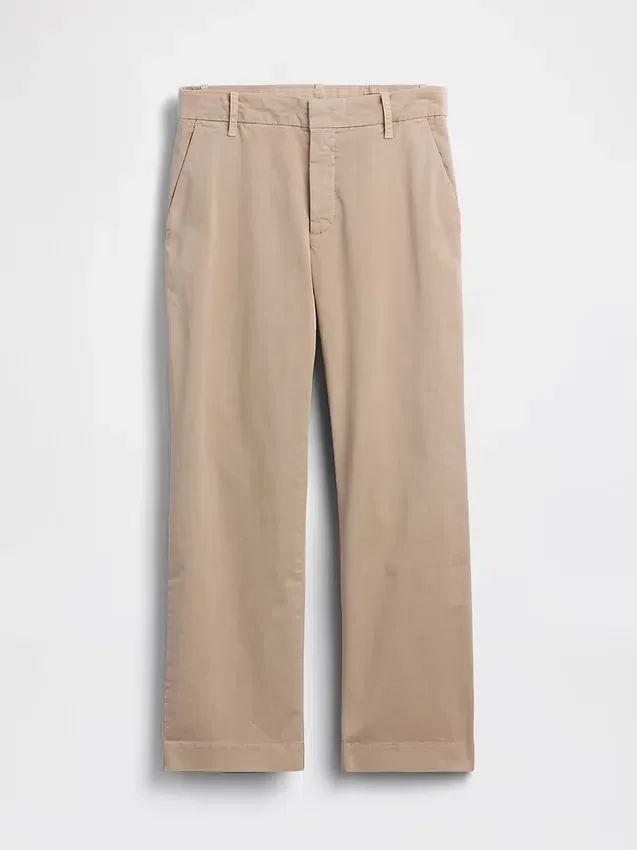 Spodnie khaki o średnim stanie