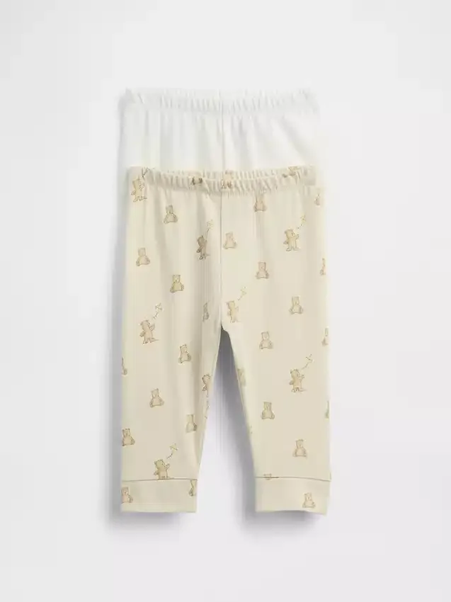 Spodnie na gumce z bawełny organicznej „Baby First Favorites” (pakiet wielopakowy)
