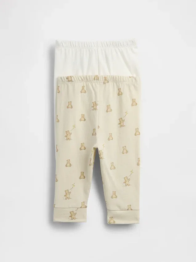Spodnie na gumce z bawełny organicznej „Baby First Favorites” (pakiet wielopakowy)