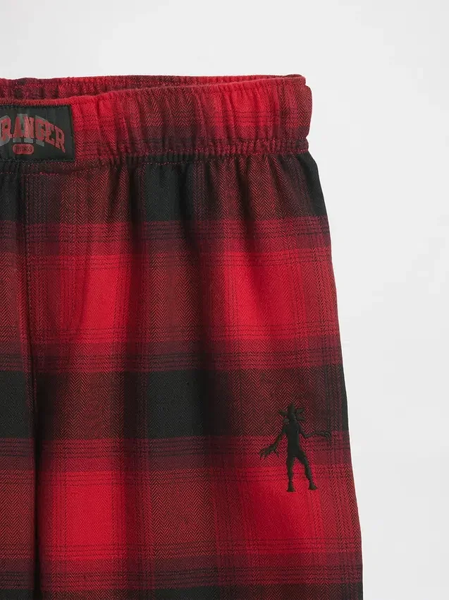 Spodnie piżamowe z flaneli z recyklingu dla dzieci z serii „Stranger Things”