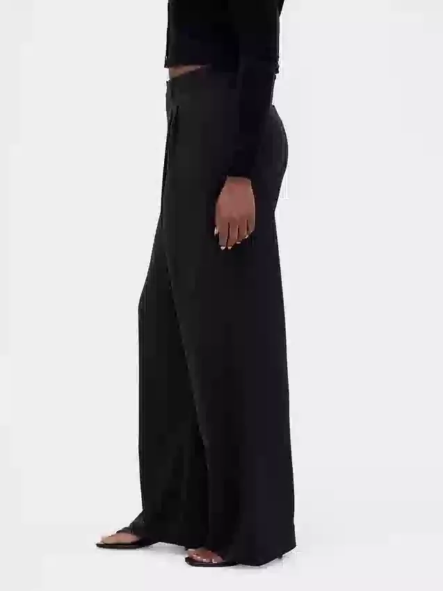 Spodnie plisowane Curvy 365 z wysokim stanem