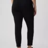 Spodnie skinny z podwójnie dzianej tkaniny z wysokim stanem