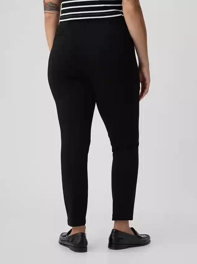 Spodnie skinny z podwójnie dzianej tkaniny z wysokim stanem