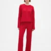 Spodnie sweterkowe z dzianiny typu „cable-knit” z serii CashSoft