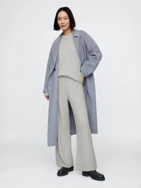 Spodnie sweterkowe z dzianiny typu „cable-knit” z serii CashSoft