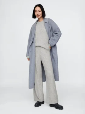 Spodnie sweterkowe z dzianiny typu „cable-knit” z serii CashSoft