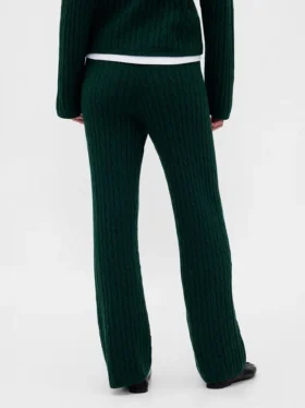 Spodnie sweterkowe z dzianiny typu „cable-knit” z serii CashSoft