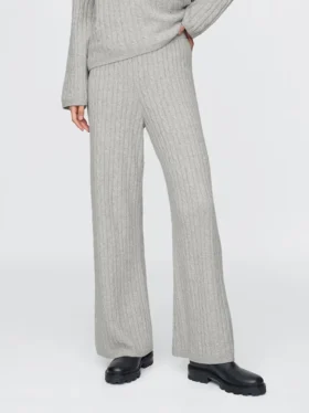 Spodnie sweterkowe z dzianiny typu „cable-knit” z serii CashSoft