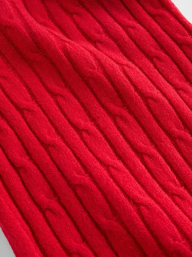 Spodnie sweterkowe z dzianiny typu „cable-knit” z serii CashSoft