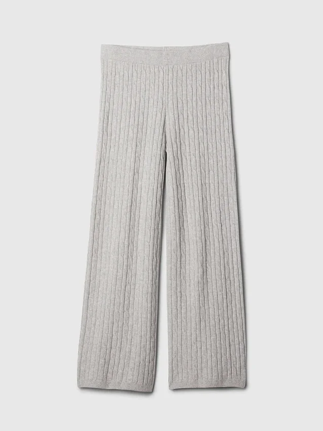 Spodnie sweterkowe z dzianiny typu „cable-knit” z serii CashSoft