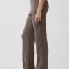 Spodnie sweterkowe z dzianiny typu cable-knit z szerokimi nogawkami CashSoft