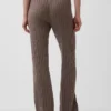 Spodnie sweterkowe z dzianiny typu cable-knit z szerokimi nogawkami CashSoft