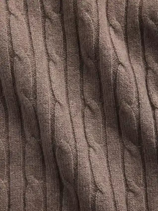 Spodnie sweterkowe z dzianiny typu cable-knit z szerokimi nogawkami CashSoft