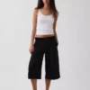 Spodnie typu culotte z niskim stanem