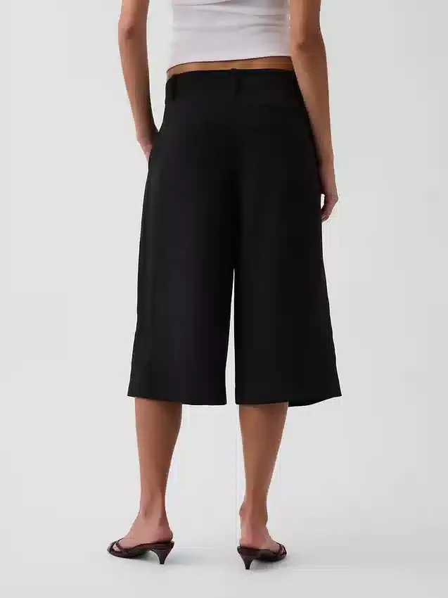 Spodnie typu culotte z niskim stanem