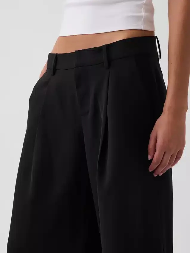 Spodnie typu culotte z niskim stanem