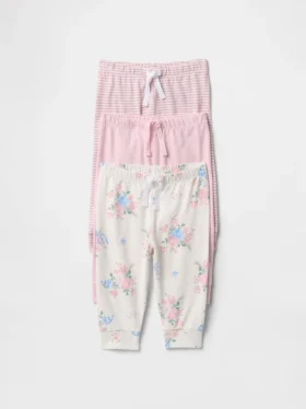 Spodnie z bawełny organicznej „Baby First Favorites” (pakiet 3 szt.)