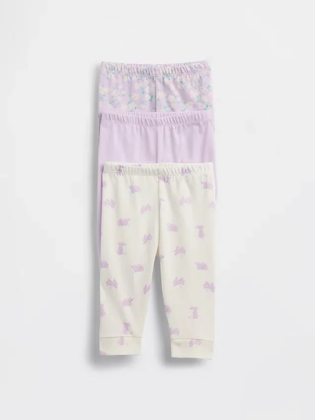 Spodnie z bawełny organicznej „Baby First Favorites” (pakiet 3 szt.)