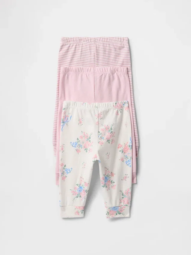 Spodnie z bawełny organicznej „Baby First Favorites” (pakiet 3 szt.)