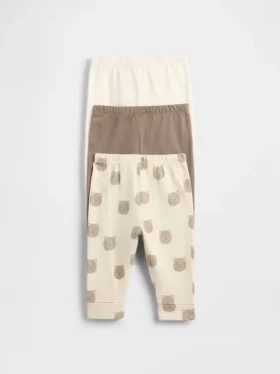 Spodnie z bawełny organicznej „Baby First Favorites” (pakiet 3 szt.)