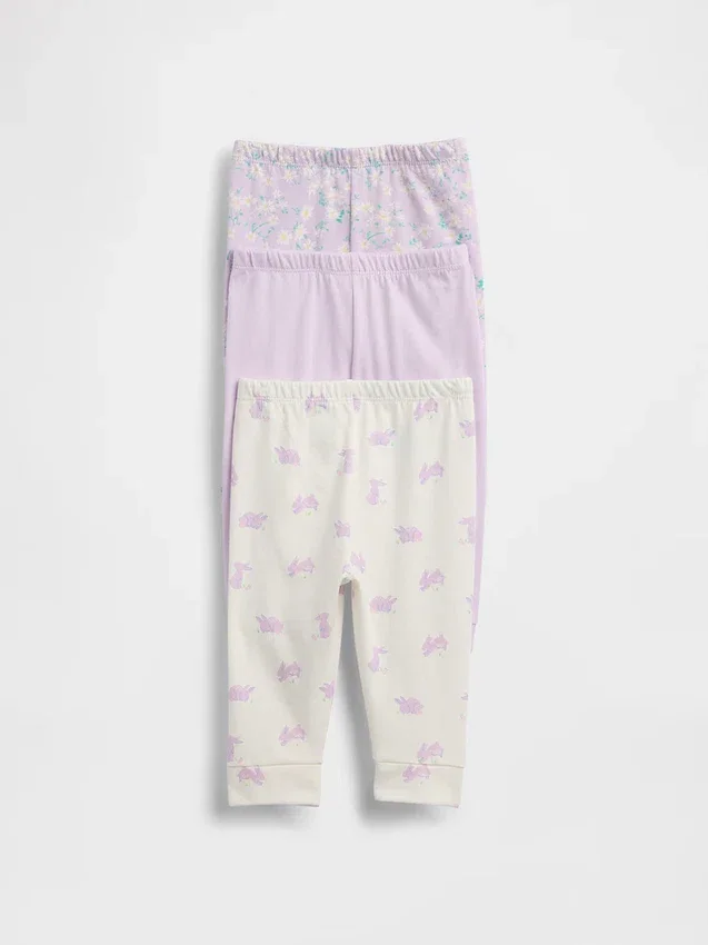 Spodnie z bawełny organicznej „Baby First Favorites” (pakiet 3 szt.)