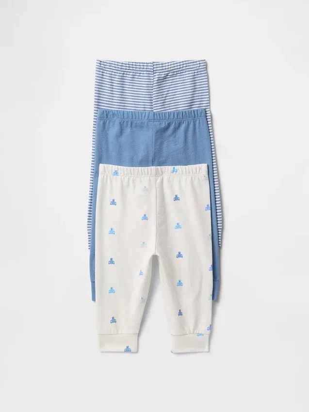 Spodnie z bawełny organicznej „Baby First Favorites” (pakiet 3 szt.)