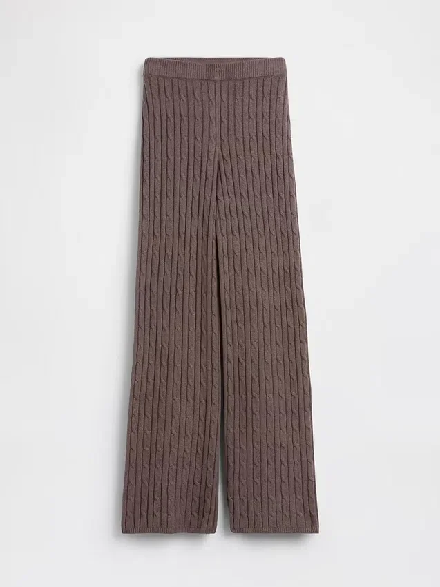 Spodnie z dzianiny typu cable-knit z serii CashSoft o luźnym kroju