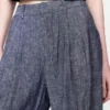 Spodnie z mieszanki lnu z wysokim stanem 365