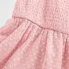 Sukienka dziecięca z siateczki z falbanami i rękawkami typu cap-sleeve