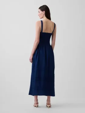 Sukienka maxi z wiązaniem w stylu gorsetu