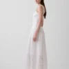 Sukienka maxi z wiązaniem w stylu gorsetu