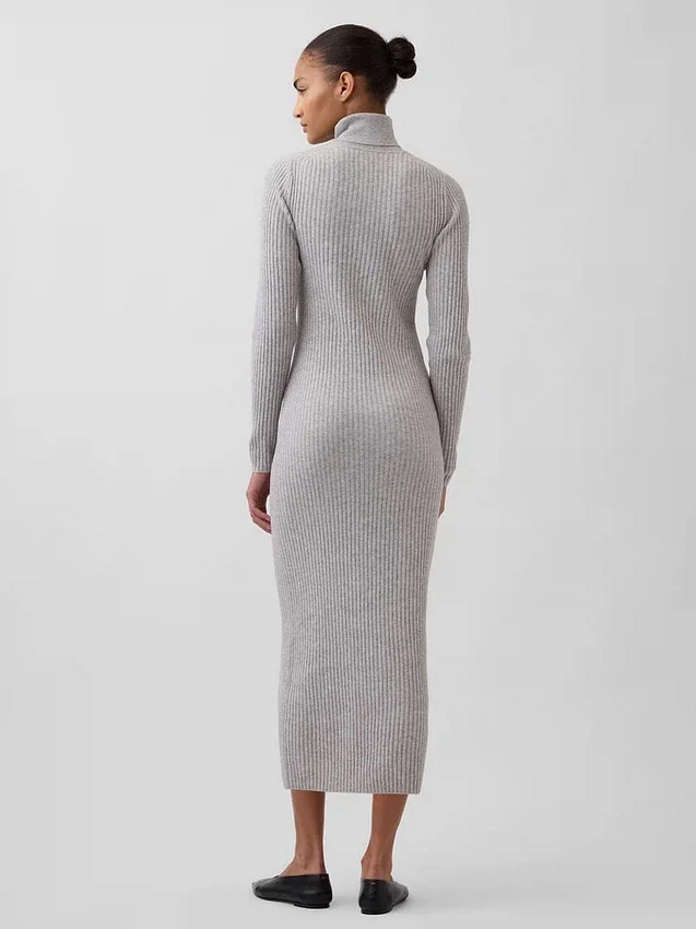 Sukienka-sweter z golfem CashSoft