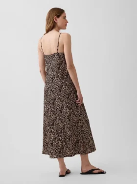 Sukienka typu slip midi w zebrowy wzór