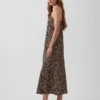 Sukienka typu slip midi w zebrowy wzór