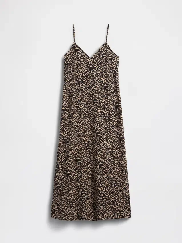 Sukienka typu slip midi w zebrowy wzór