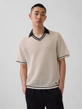 Sweter polo Ouigap z siateczki