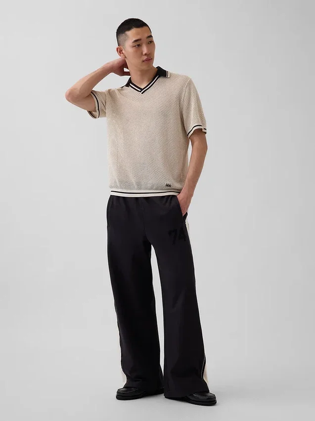 Sweter polo Ouigap z siateczki