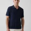 Sweter polo z siateczki