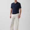 Sweter polo z siateczki