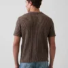 Sweter polo z siateczki