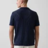 Sweter polo z siateczki