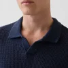 Sweter polo z siateczki
