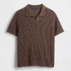 Sweter polo z siateczki