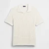 Sweter polo z siateczki