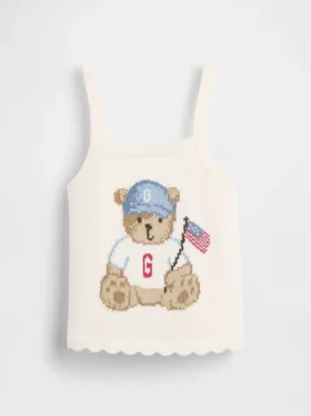 Swetr bez rękawów z motywem Brannan Bear Americana dla Niemowląt i Maluchów