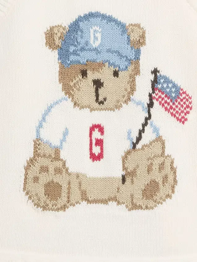 Swetr bez rękawów z motywem Brannan Bear Americana dla Niemowląt i Maluchów