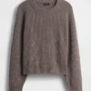 Swetr CashSoft o luźnym kroju z wzorem typu „shaker stitch”