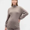 Swetr ciążowy z golfem z materiału CashSoft