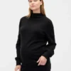Swetr ciążowy z golfem z materiału CashSoft